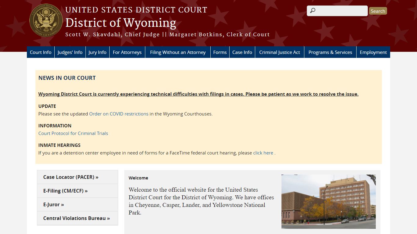 District of Wyoming | United States District Court